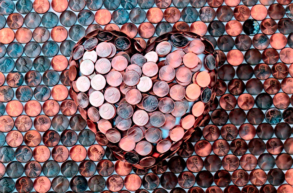 srdce z mincí